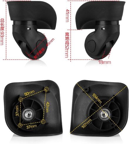 Samsonite Luggage Replacement Wheels Replacement Wheels Plastic 2Pcs Set PVC Luggage Wheels Replacement Single Roller for Suitcase Accessory in Saudi Arabia