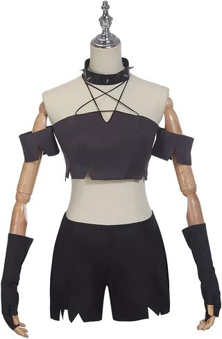 Weixu Anime Loona Cosplay Costume Crop Top Shorts Outfit Halloween Carnival Party Suit in Saudi Arabia