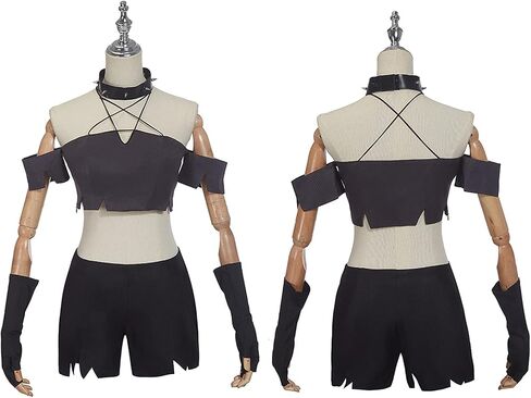 Weixu Anime Loona Cosplay Costume Crop Top Shorts Outfit Halloween Carnival Party Suit in Saudi Arabia