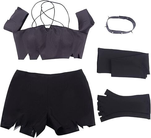 Weixu Anime Loona Cosplay Costume Crop Top Shorts Outfit Halloween Carnival Party Suit in Saudi Arabia