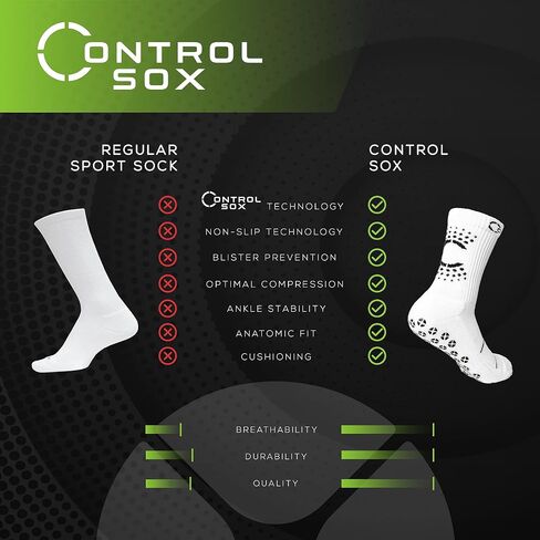 Control Sox - Anti-Slip Soccer Grip Socks, High-Performance Soccer Socks, Non-Slip Athletic Socks in Saudi Arabia