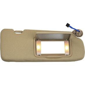 Dasbecan Left Driver Side Sun Visor Compatible with Honda CRV CR-V 2017-2022 Replaces# 83280-TLA-A62 83280-TLY-H11ZB | Makeup Mirror | Vanity Light | Beige