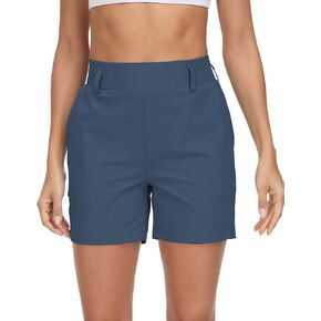 VAYAGER Women's Lightweight Hiking Cargo Shorts Quick Drying Travel Athletic Golf Summer Shorts with Zipper Pockets