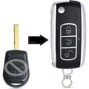 Modified Flip Car Key Fob Keyless Entry Remote Fits for Land Rover Range Rover Sport 2002-2006 315MHz FCCID:LX8FZV ID44 3Buttons