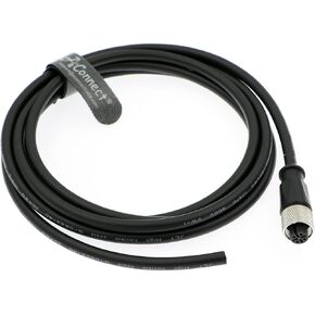 M12 A Code 4 Pin Female Straight Connector Aviation Socket Electrical Cable for Industrial Camera 10M/32.8Ft