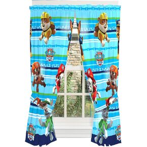 Nickelodeon Paw Patrol Kids Room Window Curtain Panels with Tie Backs, Blue, 82" x 63", Blue