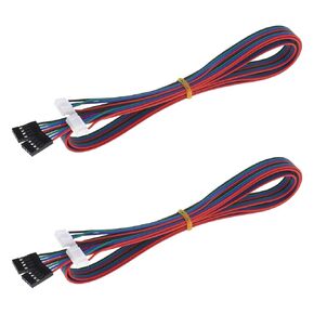 4Pcs 3D Printer Stepper Motor Cable, Female to Female Terminal Adapter -4Pin to 6 Pin(1M Lead Wire)
