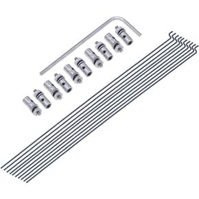 20pcs Adjustable Pushrod Connector Linkage Stopper&Φ1.2mm x L190mm (7.5 inch) Steel Z Push Rods Parts w/Storage Box for RC Airplane Plane Boat Replacement