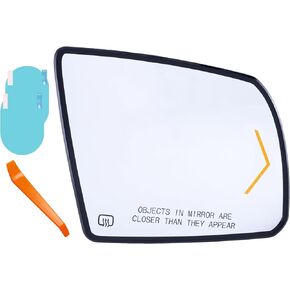 EAP Passenger Side Mirror Glass Replacement Compatible with Toyota Tundra 2007-2021, Sequoia 2008-2022, Heated with Turn Signal, Without Auto Dimming, 87903-0C030, 87903-0C032