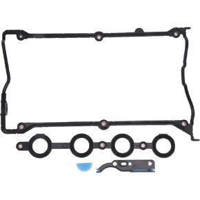 058198025a,Cylinder Head Cover Gasket Kit, Engine Valve Cover Gasket Set Chain Tensioner Gasket Kit 058198025A Rubber Compatible with 1.8T 1997?2006