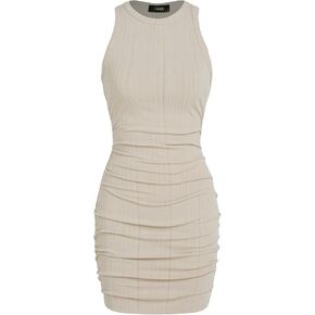 CIDER Ruched Knit Sleeveless Mini Dress