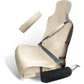 Ryzen Waterproof Neoprene Universal Fit Car Seat Cover, Beige/Tan
