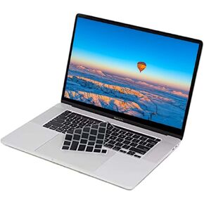 Silicone Keyboard Cover for MacBook Pro 13" M2 Chip(2022)/M1 Chip (2020) / MacBook Pro 16"(2019/2020), Model A2338 A2289 A2251 A2141 US Layout Keyboard Protector with Touch Bar Keyboard Cover(Black)