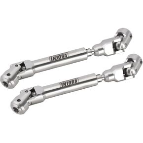 INJORA Stainless Steel Drive Shafts for FMS FCX10 Upgrade 1/10 RC Crawler, 104-139mm