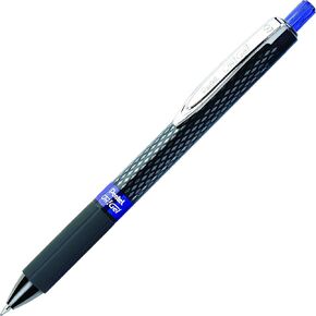 Pentel Oh! Gel Retractable Roller Pen.7mm, Black Barrel, Blue Ink, Dozen