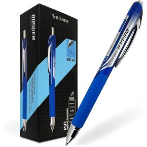 High Grade Gel Pens, Blue Ink, 0.7mm Fine Point, 10 Count Pack, Quick Smooth Writing, Gel Ink Pens, for School, Office Supplies (BIZ-GEL24-Blue