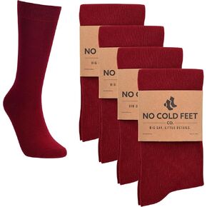 Fun Burgundy Colorful Novelty Socks for Men for Dress Casual Formal Groomsmen Wedding, 4 Pack