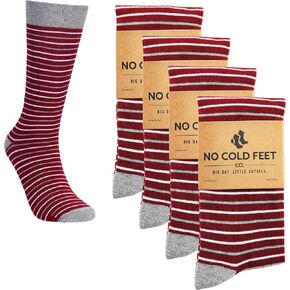 Fun Burgundy Colorful Novelty Socks for Men for Dress Casual Formal Groomsmen Wedding, 4 Pack