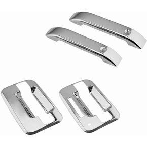 Chrome Plated Door Handle Cover Compatible with 2004-2014 Ford F-150 F150 2005-2008 Lincoln Mark LT (2 Doors with Key Pad No Passenger Keyhole) XG7701 in Kuwait
