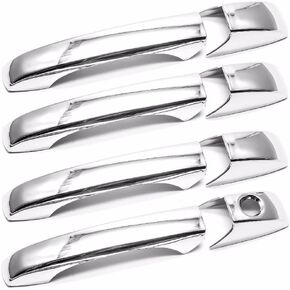 Ultra 8pcs Triple Chrome Door Handle Covers for Chrysler 300/300C/200/Sebring/Town&Country Dodge Avenger/Caliber/Journey/Grand Caravan/Magnum Jeep Grand Cherokee/Compass/Patriot