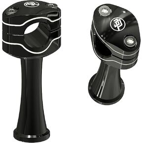 POWERJAMES Black 4.0 Inch Tall Handlebar Risers Kit for Harley Springer Softail, Cross Bone, Heritage Softail with 1.0" Handlebars