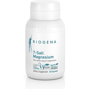 Biogena 7-Salt Magnesium Complex - Magnesium supplement with 7 magnesium forms - bisglycinate, malate, citrate, oxide, glycerophosphate, gluconate and carbonate I High Absorption