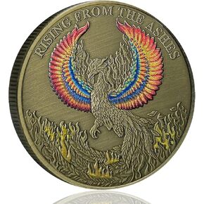 Phoenix Serenity Prayer Coin Sobriety and Resilience Medal for Addiction Recovery and Personal Growth Sobriety Gift AA Medallion Chip