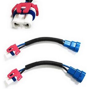 iJDMTOY 9005 9145 HB3 H10 Heavy Duty Ceramic Wiring Harness Sockets Compatible with High/Low Beam or Fog Lights