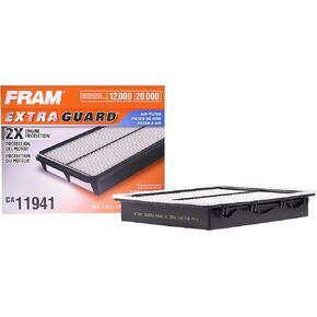 FRAM Extra Guard CA11941 Replacement Engine Air Filter for Select Kia Optima and Hyundai Sonata Models, Provides Up to 12 Months or 12,000 Miles Filter Protection