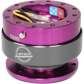 NRG Steering Wheel Quick Release Kit - Generation 2.0 - Purple with Titanium Ring SRK-200PP
