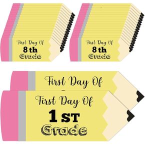 Liliful 16 Grades First and Last Day of School Pencil Photo Prop Signs Back to School Signs Reversible School Props Signs from Preschool to College for Girl Boy Students, 13 x 15 Inch