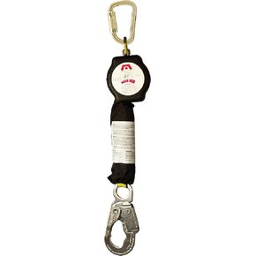 Madaco Mad Dog Roof Construction Fall Protection Heavy Duty Industrial Safety 6' Self Retractable Shock Pack Lanyard, Self Retracting Lifeline, snap hook SRL-9166