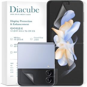 [3+3 Pack] For Samsung Galaxy Z Flip 4 5g, EPU+TPU Anti-Glare Matte Screen Protector, 3 Pack Full Covered Inside + 3 Pack Outer Film, Anti-Fingerprint, Self-Healing, Easy Installation with Alignment Tool