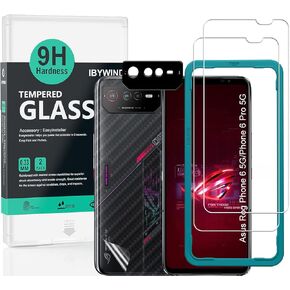 Ibywind Screen Protector for Asus Rog Phone 6 5G/Phone 6 Pro 5G 6.78",with Metal Camera Lens Protector,no bubble,easy to install