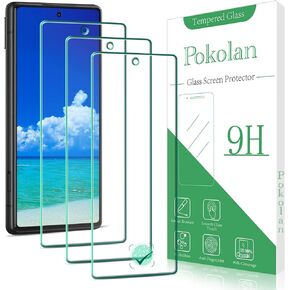 Pokolan [3-Pack] Screen Protector for Google Pixel 6a 5G Tempered Glass, Support Fingerprint Reader, Bubble Free, 9H Hardness