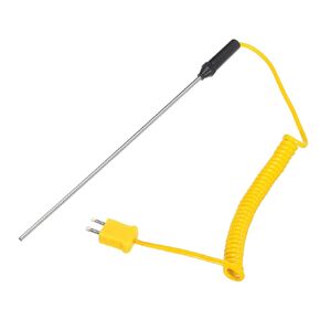 MECCANIXITY K Type Surface Thermocouple Probe 3x200mm Handheld Needle Tip Temperature Sensor -50 to 1200°C(-58 to 2192°F)
