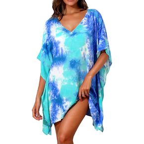 Holipick Women's Swimsuit Cover Up 3/4 Sleeve Beachwear Bikini Coverups
