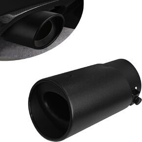 Stainless Steel Exhaust Tip, Car Straight-type Exhaust Tailpipe,Inlet 2.5" Outlet 3.2" Chrome-Plated Modification Tail Throat Tail Pipe for Most Cars, Trucks and Vans（Black）