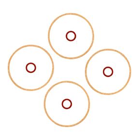 Generic 4Pcs Carburetor Bowl Gasket Kit Compatible with Honda G150 G200 G300 GCV135A GCV160 GC190A Replaces 16010-883-015