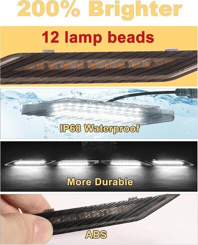 LED Grill Lights for 2024 2023 2022 2021 2020 Toyota Highlander Front Grille Raptor Lights Highlander Accessories,White 4pcs in Saudi Arabia
