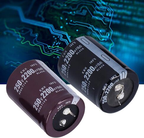 2Pcs Electrolytic Capacitor 250V 2200μF,Aluminum Electrolytic Capacitor 105℃ 35x50mm,Capacitance in Saudi Arabia