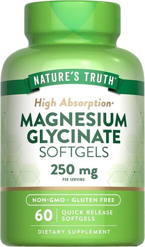 حقيقة الطبيعة المغنيسيوم جليسينات 250 ملغ | 60 كبسولة هلامية | امتصاص عالي | مكمل معدني غير معدّل وراثيًا وخالي من الغلوتين in Saudi Arabia