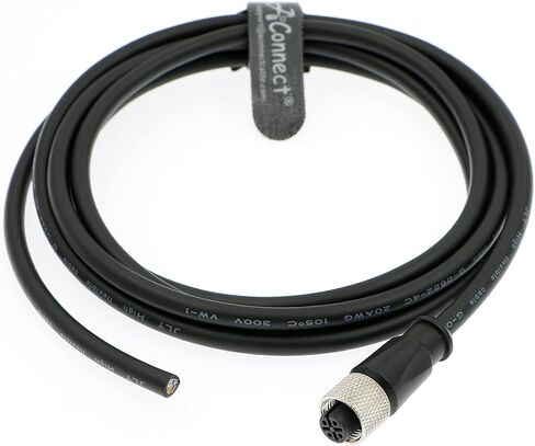 M12 A Code 4 Pin Female Straight Connector Aviation Socket Electrical Cable for Industrial Camera 10M/32.8Ft in Saudi Arabia