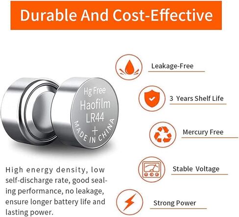 LR44 AG13 357 303 SR44 بطارية قلوية متميزة، 1.5 فولت بطاريات خلوية على شكل زر دائري (200 حزمة) in Kuwait