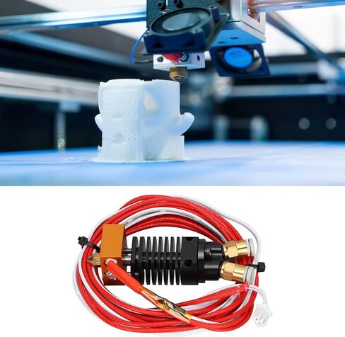 Cuifati 3D مجمعة الطارد Hotend، 2 في 1 مجموعة Hotend، لـ Ender 3 لـ CR10S Pro Hotend، طارد طابعة ثلاثية الأبعاد مع مسامير غطاء سيليكون، تبديد جيد للحرارة (12 فولت) in Saudi Arabia