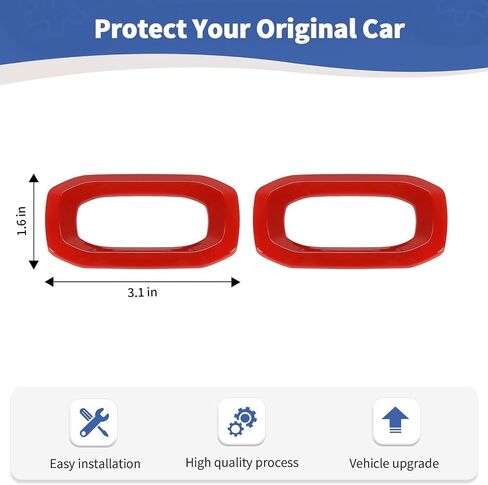 RT-TCZ for Wrangler JL Door Lock Switch Button Trim Cover Red for Jeep Wrangler JL JLU Gladiator JT 2018-2024 Red Interior Accessories 2pcs in Saudi Arabia