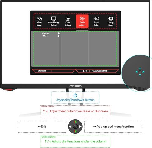 شاشة ألعاب كمبيوتر INNOCN مقاس 27 بوصة 1920 × 1080 بكسل 180 هرتز IPS، 1 مللي ثانية، شاشة كمبيوتر HDMI DisplayPort متوافقة مع G-Sync، رفيعة جدًا، خالية من الوميض، العناية بالعين، قابلة للتركيب على VESA، أسود in Saudi Arabia