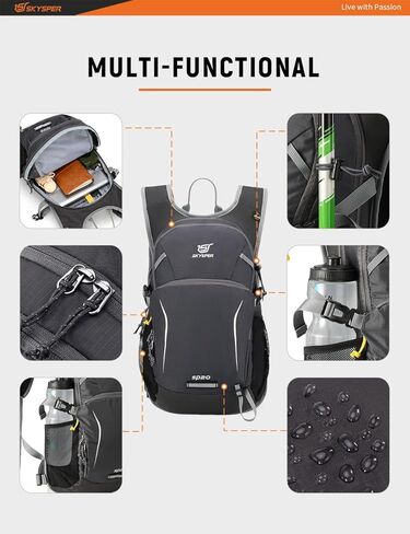 SKYSPER Hiking Backpack - 20L Small Hiking Daypack Lightweight Hiking Backpack, Breathable Day Pack, Backpacking for Women Men in Kuwait