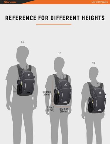 SKYSPER Hiking Backpack - 20L Small Hiking Daypack Lightweight Hiking Backpack, Breathable Day Pack, Backpacking for Women Men in Kuwait