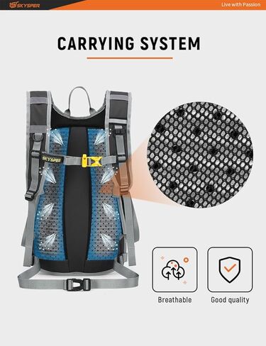 SKYSPER Hiking Backpack - 20L Small Hiking Daypack Lightweight Hiking Backpack, Breathable Day Pack, Backpacking for Women Men in Kuwait